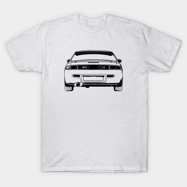 Nissan Silvia S14 Back View Sketch Art T-Shirt by DemangDesign